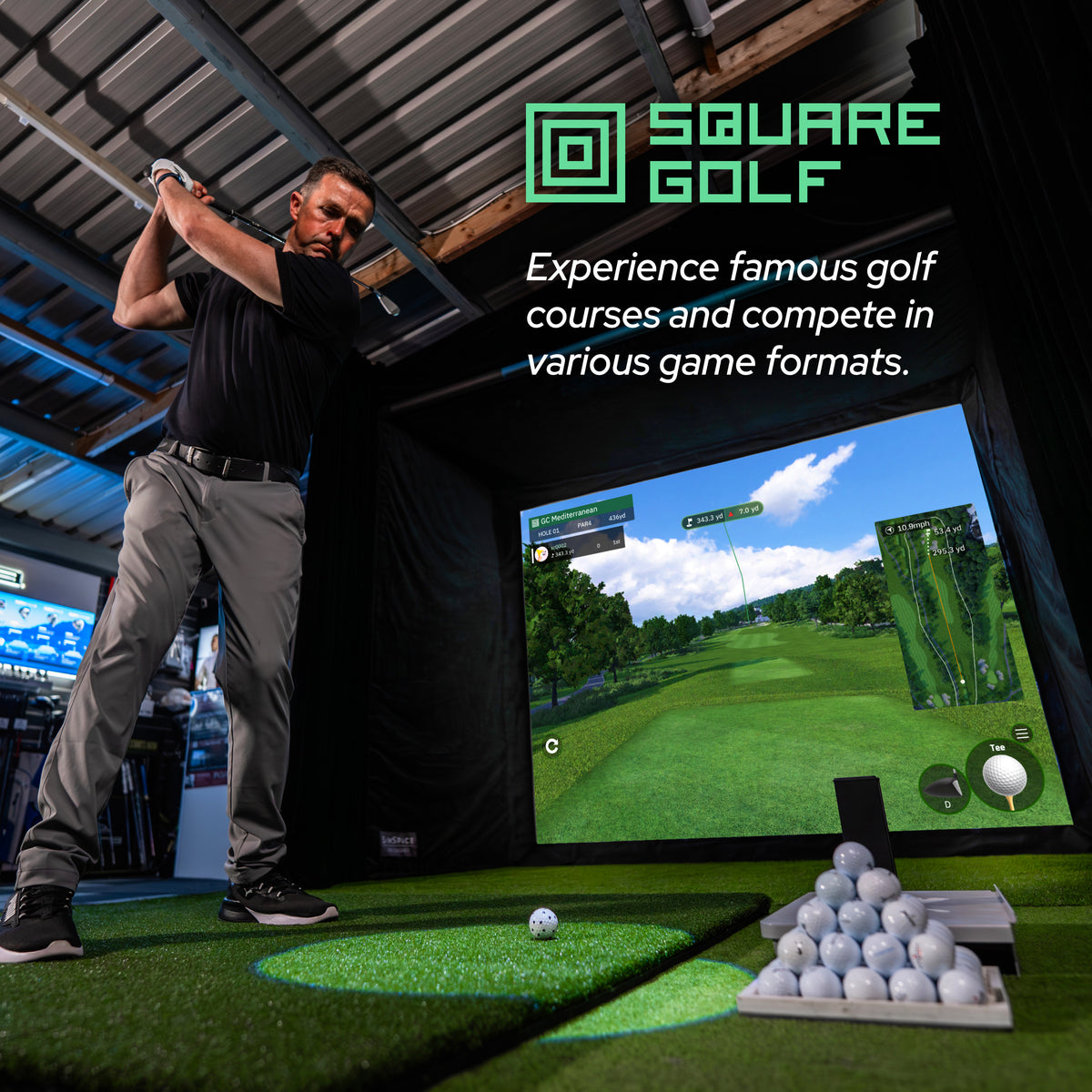 Square Golf Simulator Bundle - MIA Golf Technology