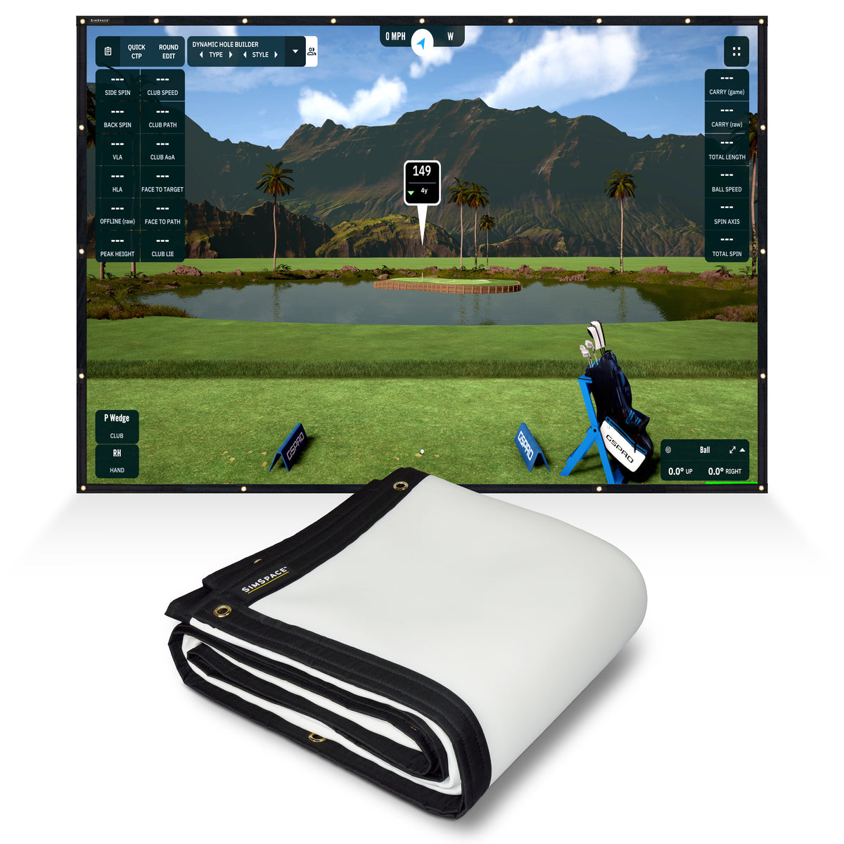 SimSpace Replacement Enclosure Screen | MIA Golf Technology