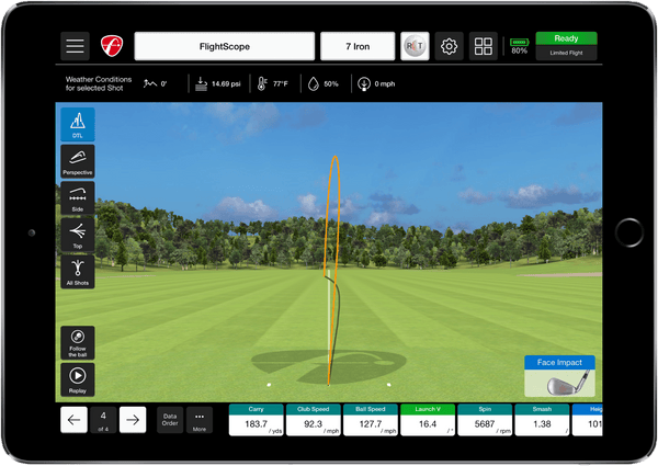 FlightScope Mevo+ 2023 Edition, Mevo+ Pro Package & Face Impact Location Bundle | MIA Golf Technology